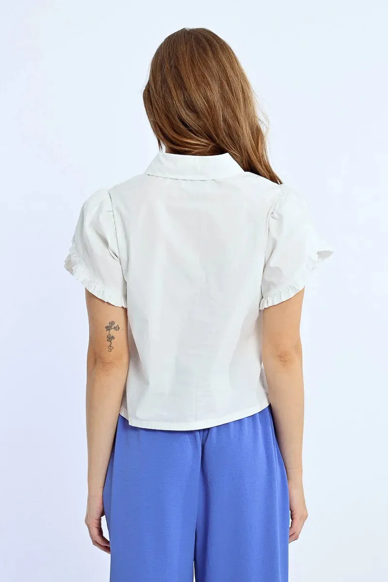 Balloon Short Sleeved Button Up Shirt