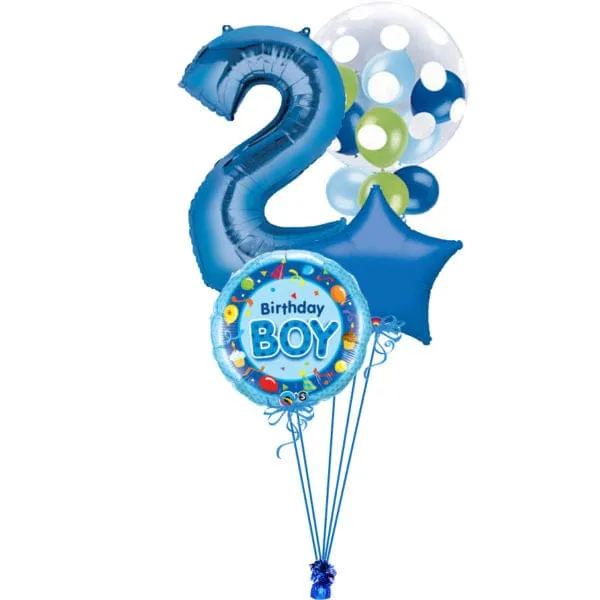 Blue Polka Dot Bubble Bunch Age 2