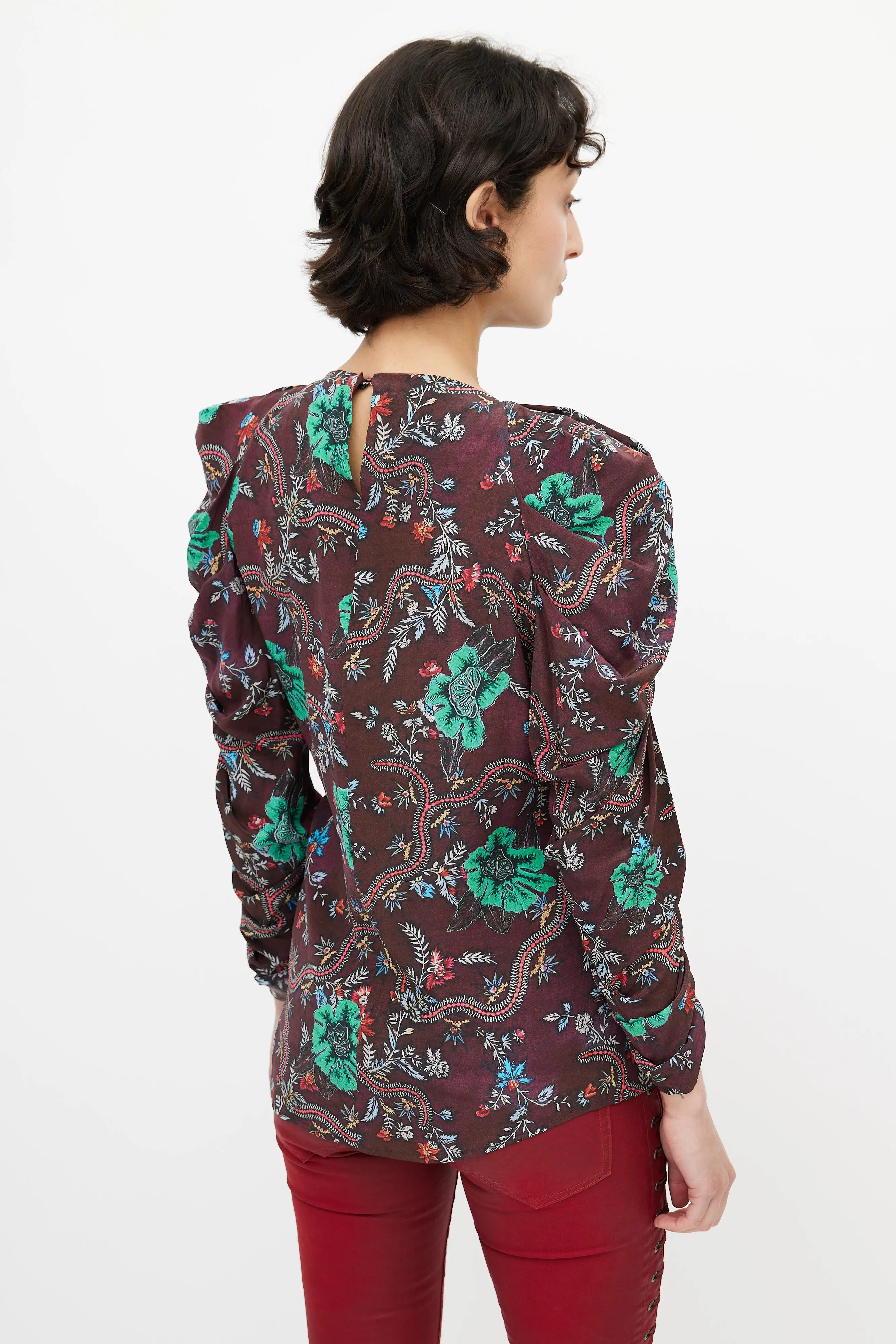 Brown & Multi Floral Blouse