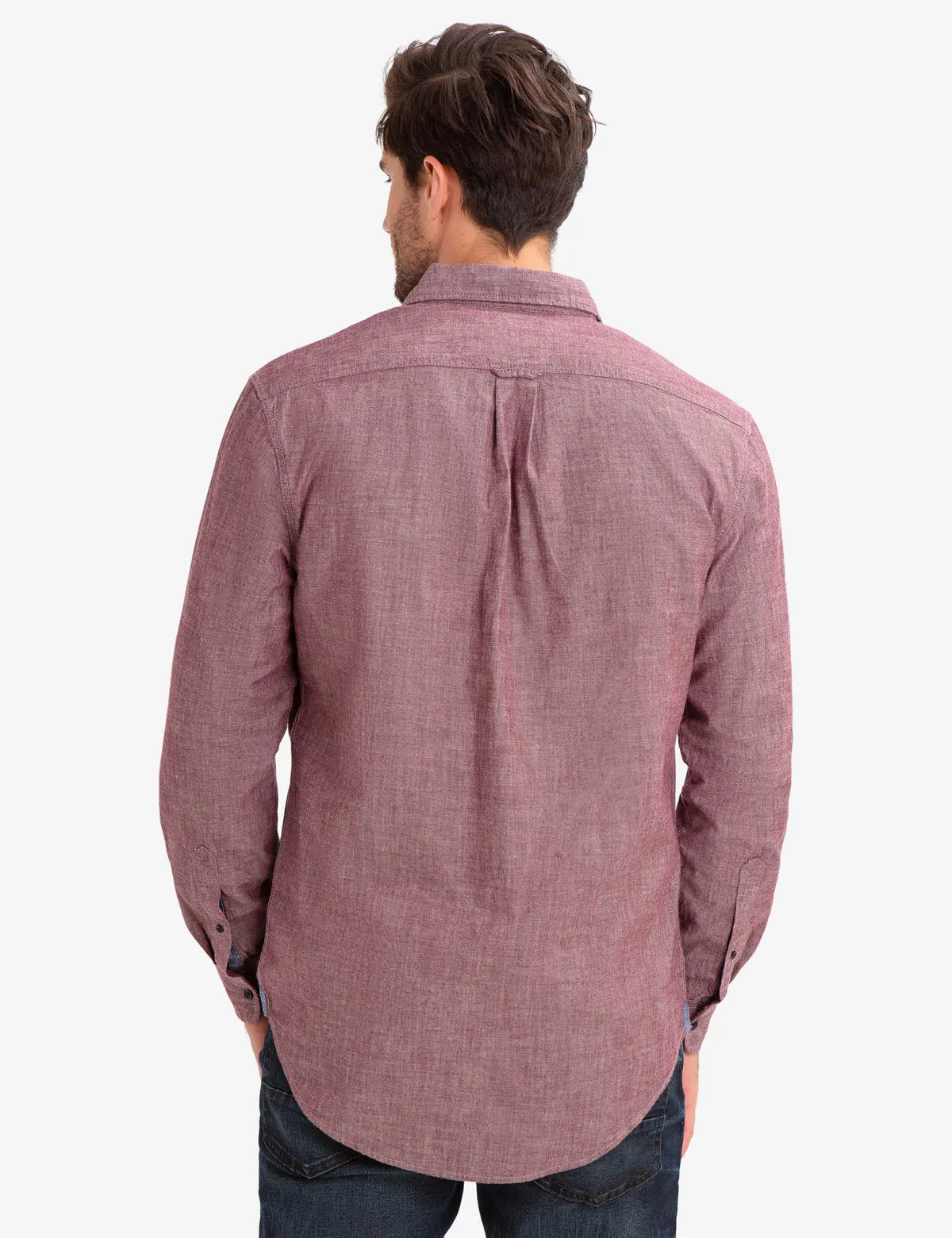 CLASSIC FIT TWO POCKET SLUB CANVAS SHIRT