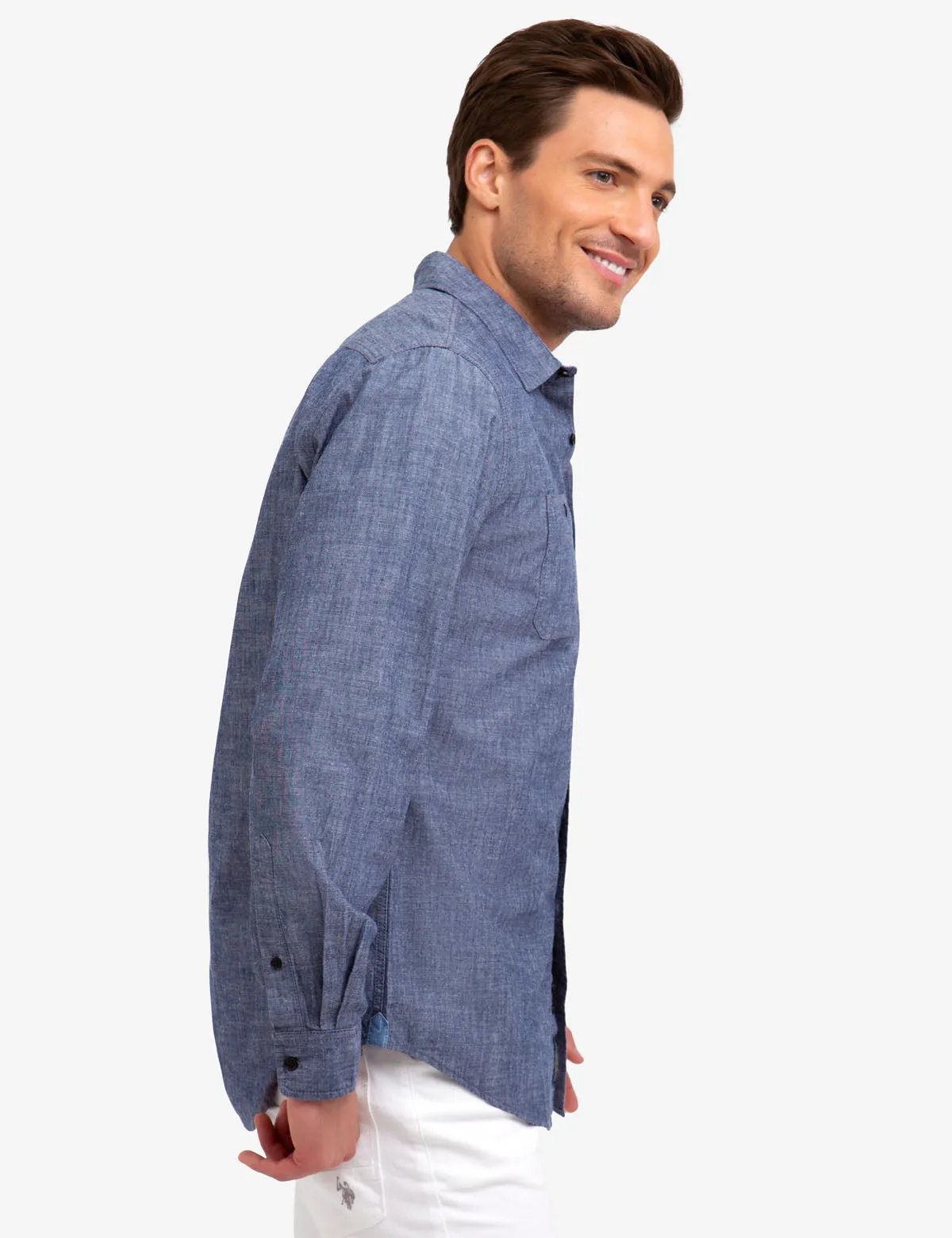 CLASSIC FIT TWO POCKET SLUB CANVAS SHIRT