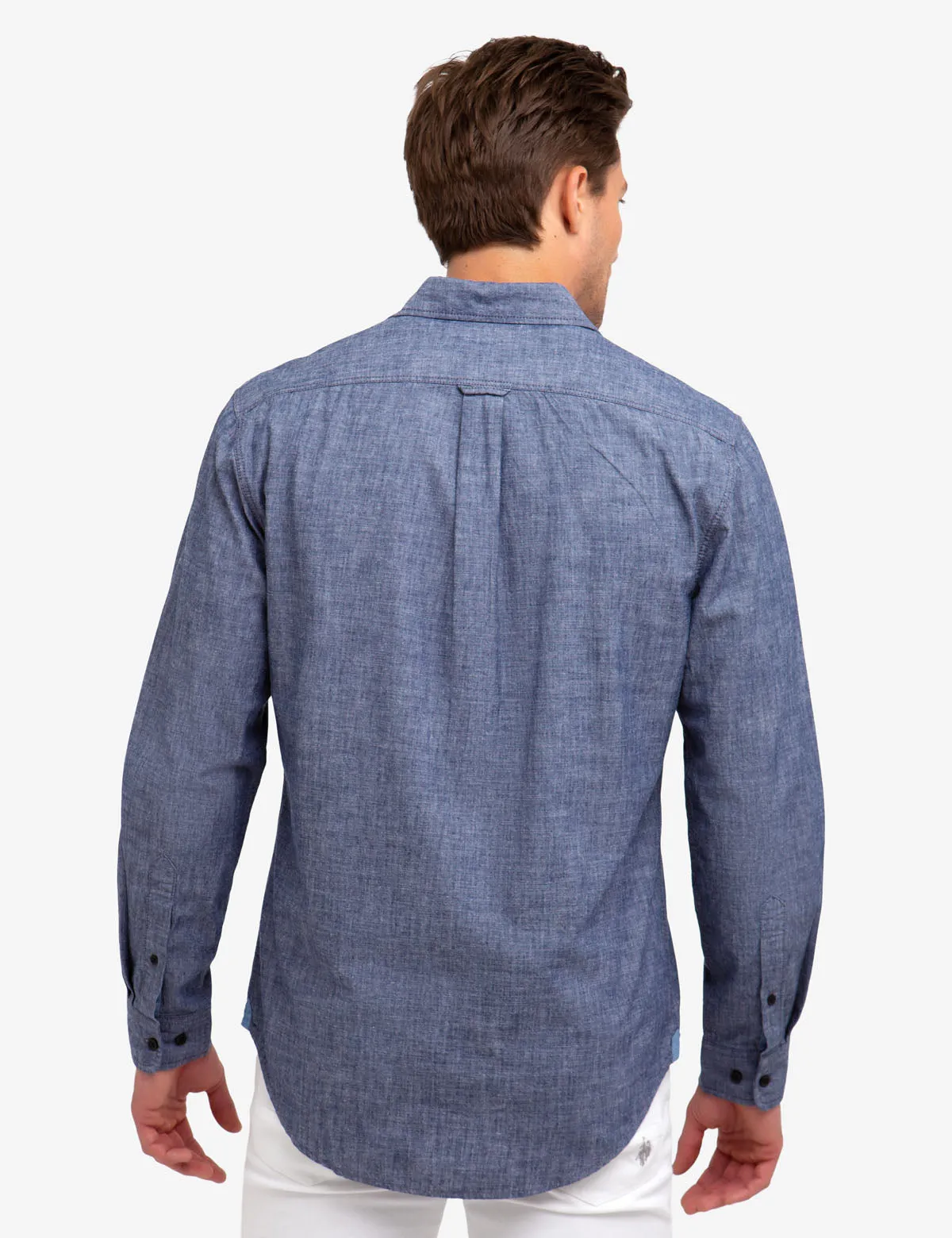 CLASSIC FIT TWO POCKET SLUB CANVAS SHIRT