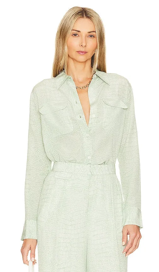 Equipment Slim Signature Shirt in Mint