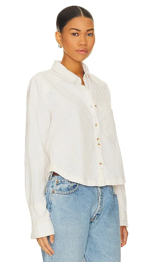 Free People x We The Free Classic Oxford Top in Ivory