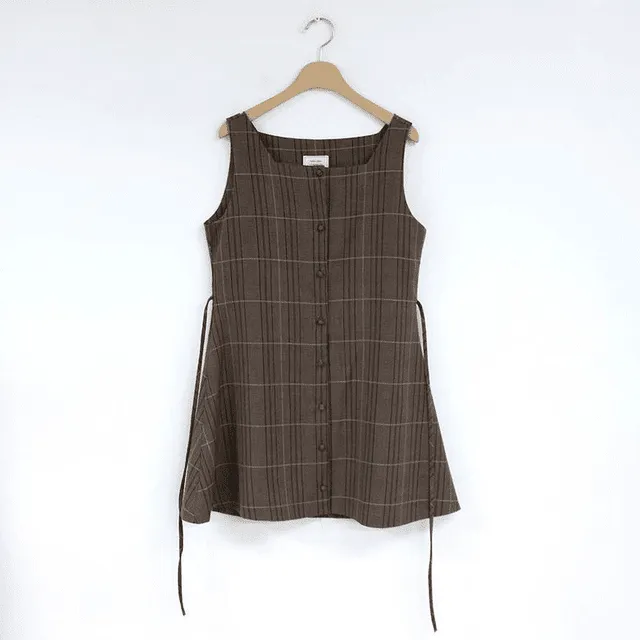 Kawaii Sweet Plaid Pinafore Dress