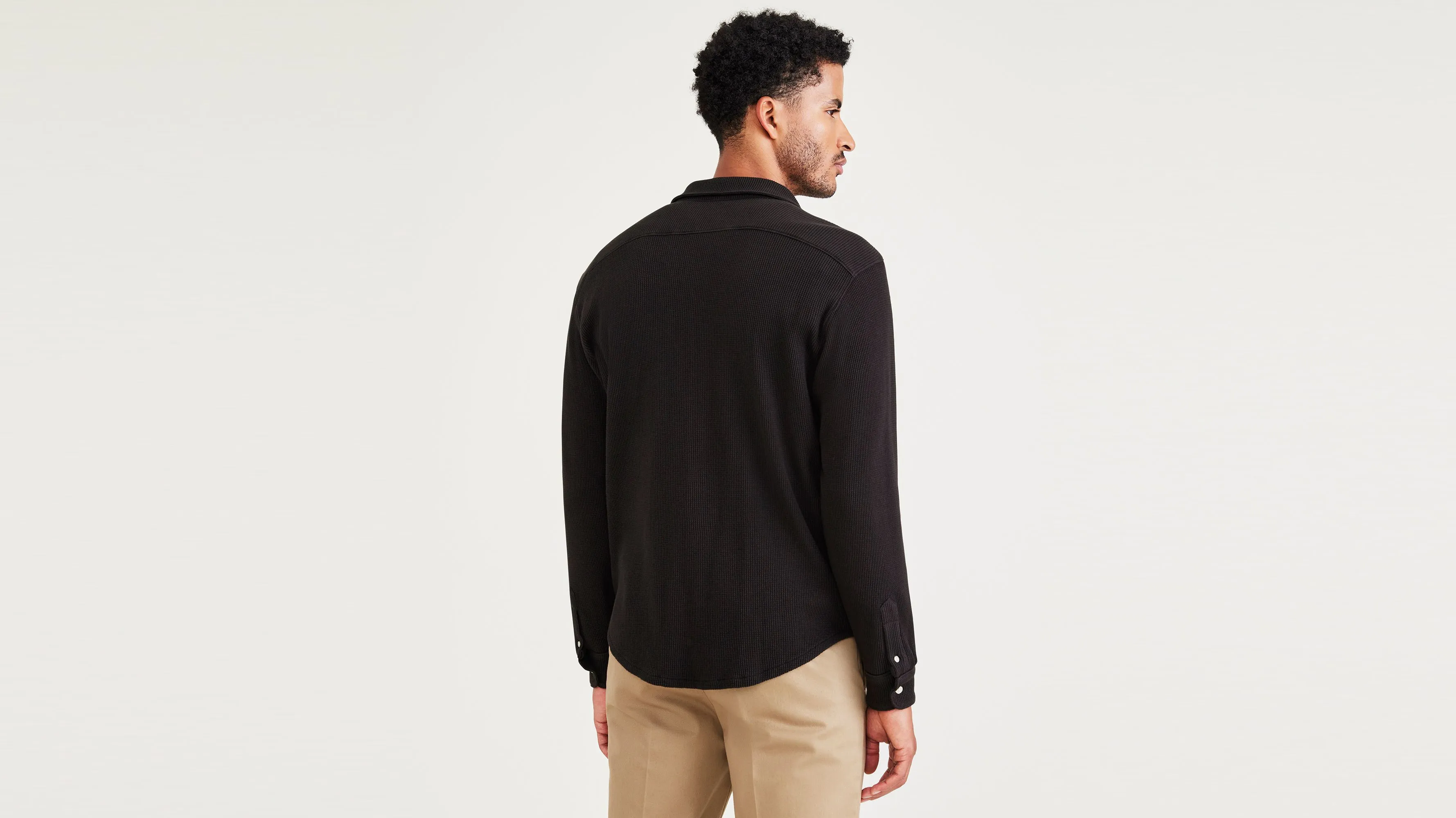 Knit Button-Up Shirt, Regular Fit