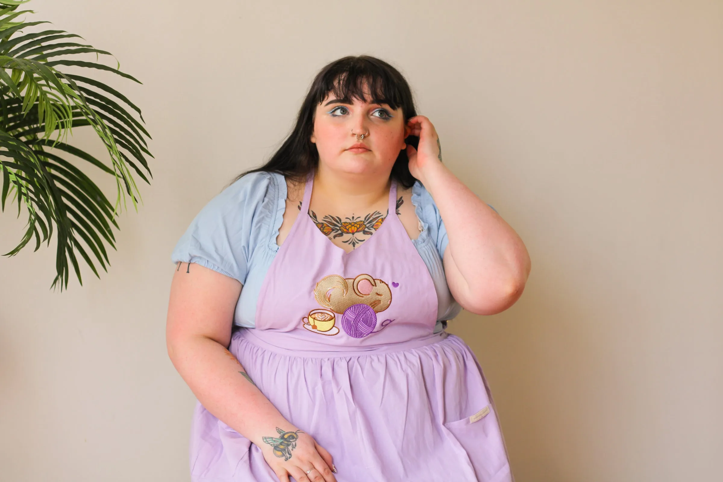 Linen Embroidered Pinafore Aprons!