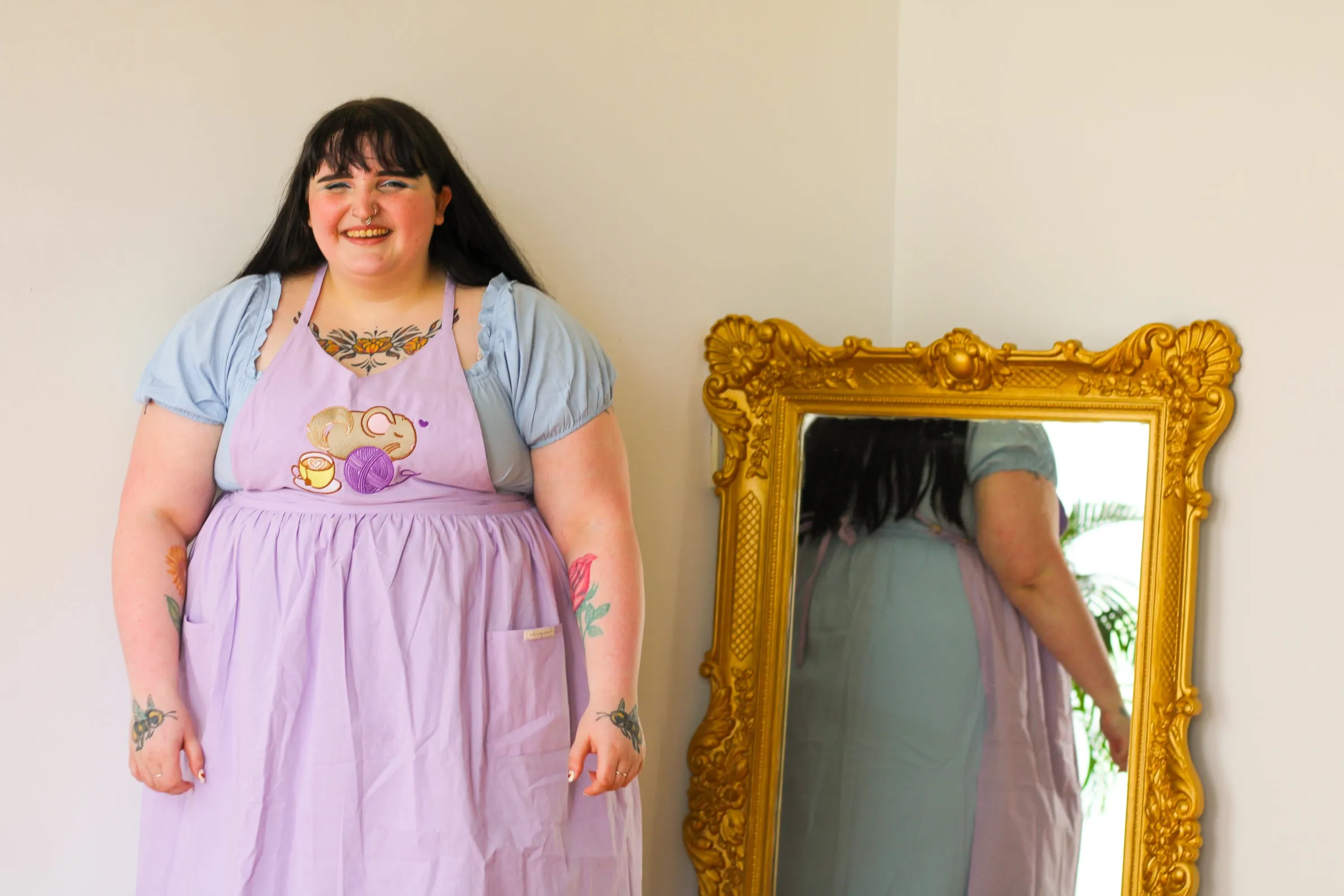 Linen Embroidered Pinafore Aprons!