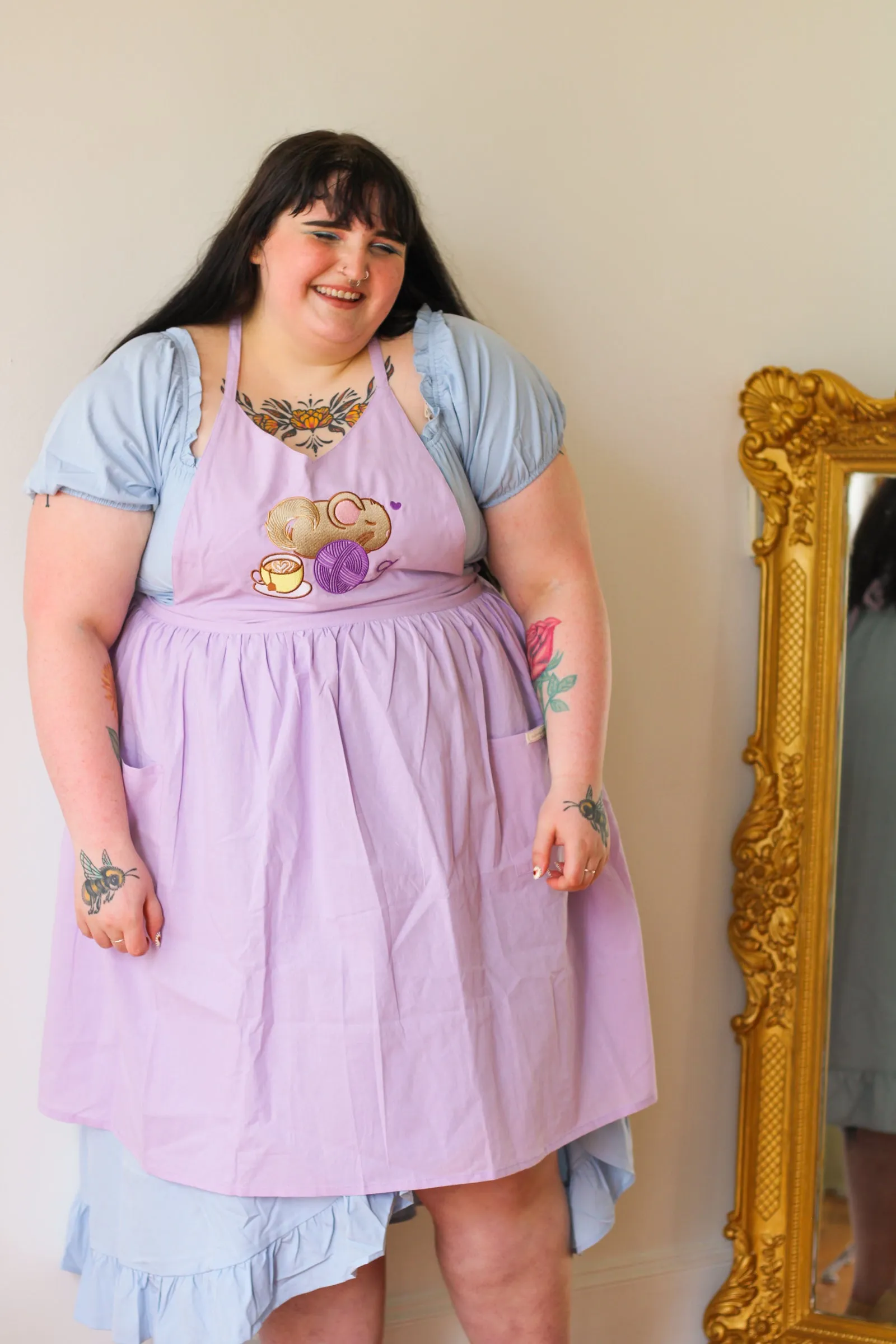 Linen Embroidered Pinafore Aprons!