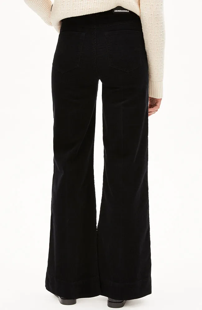 Murliaa corduroy broek zwart