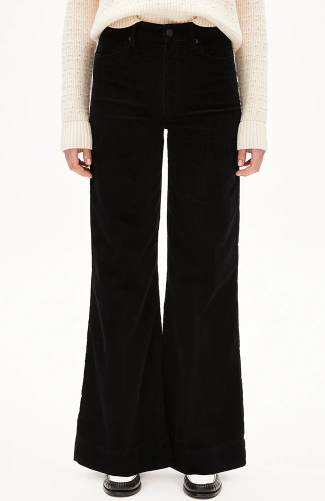 Murliaa corduroy broek zwart