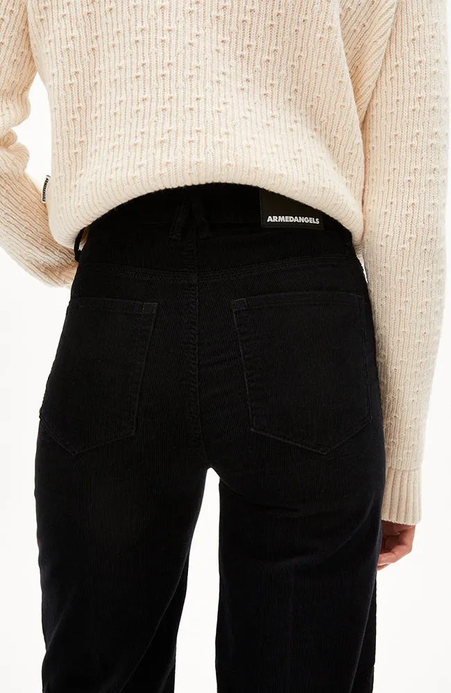 Murliaa corduroy broek zwart