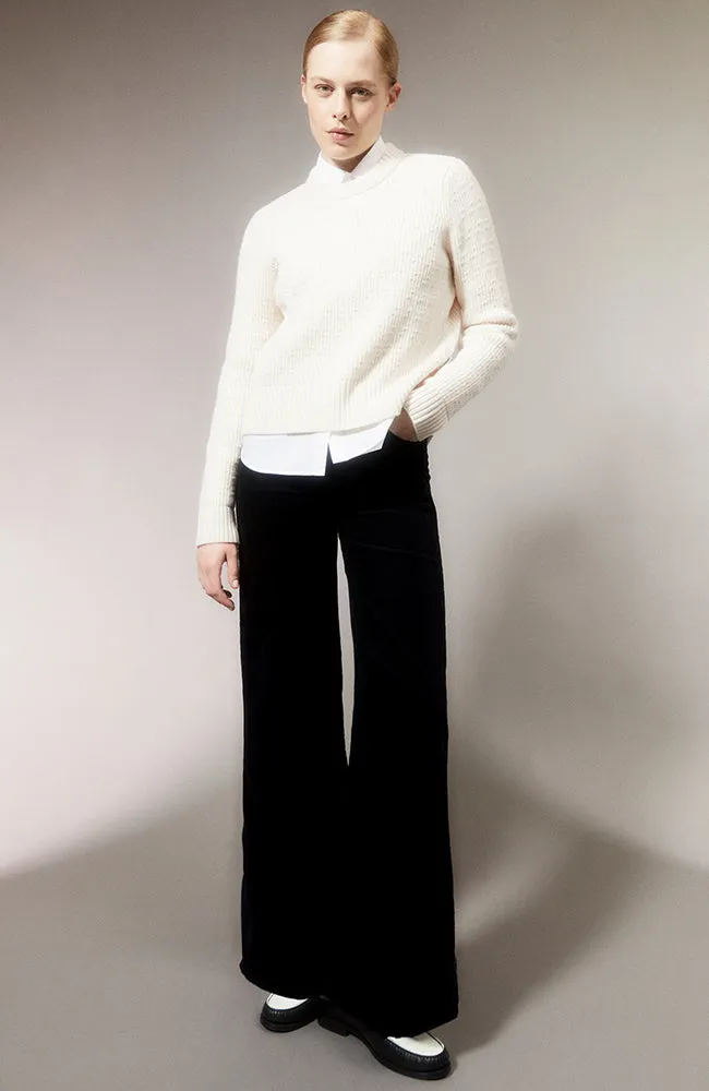 Murliaa corduroy broek zwart
