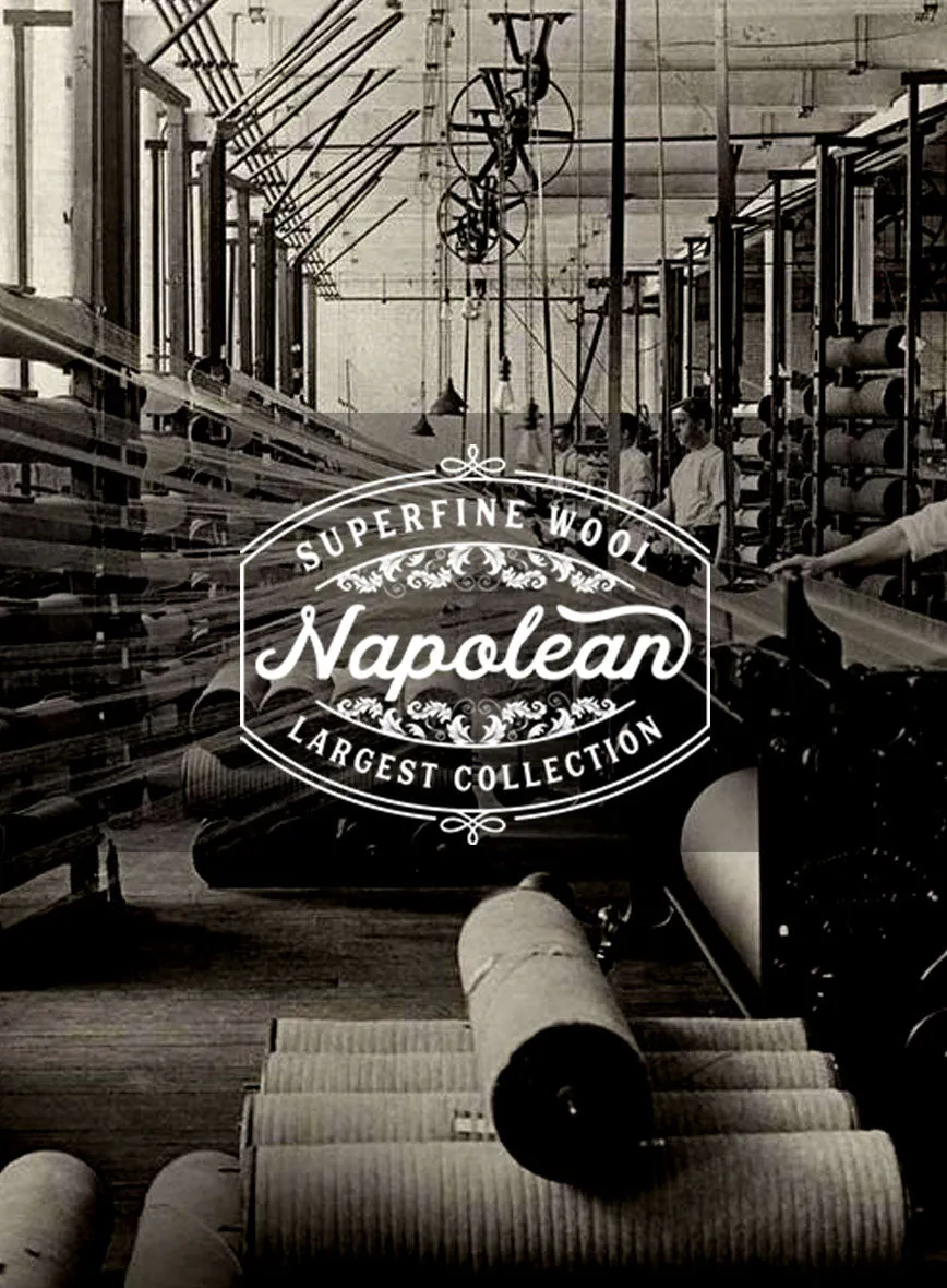 Napolean Devon Check Blue Wool Suit