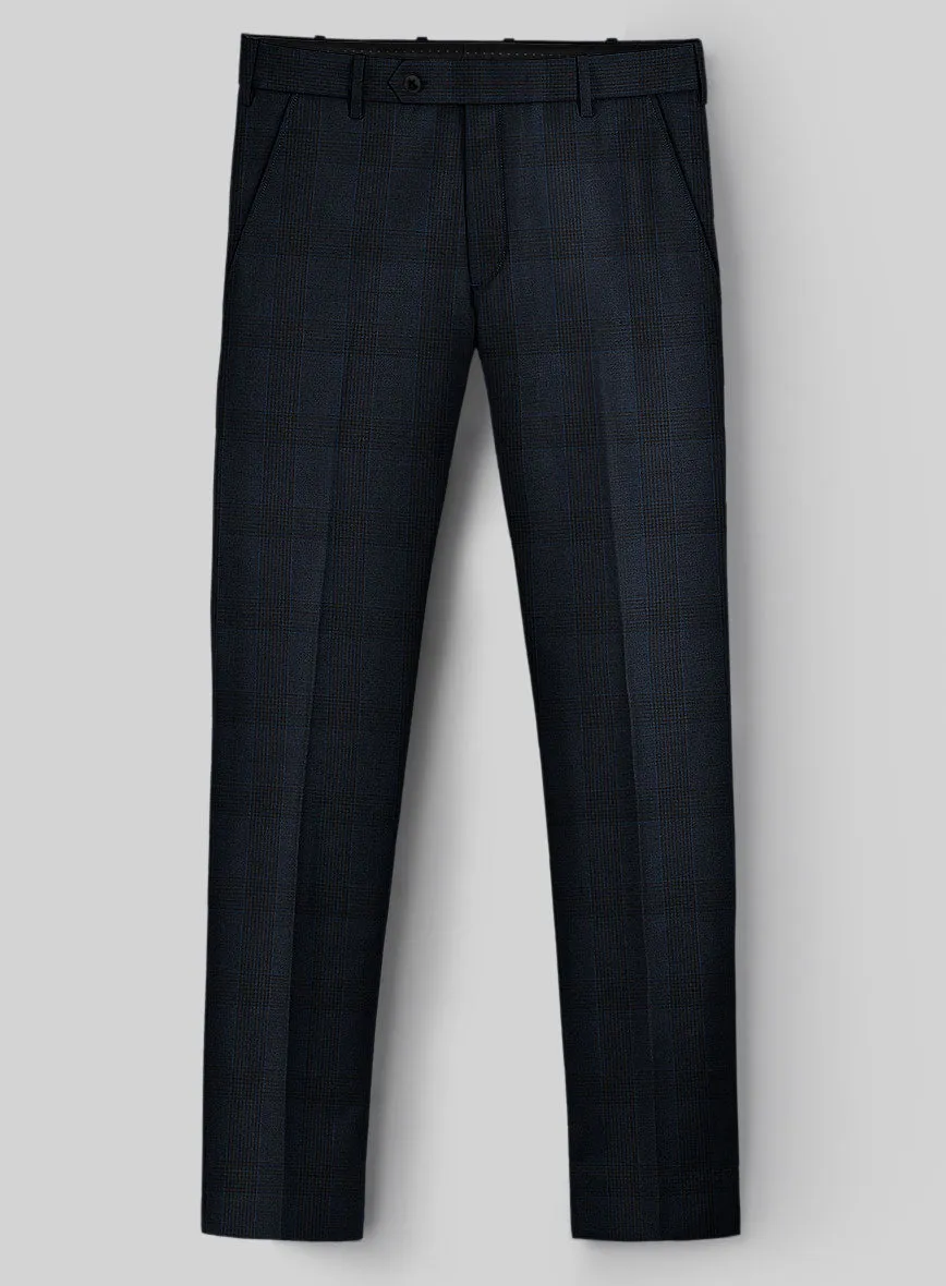 Napolean Devon Check Blue Wool Suit