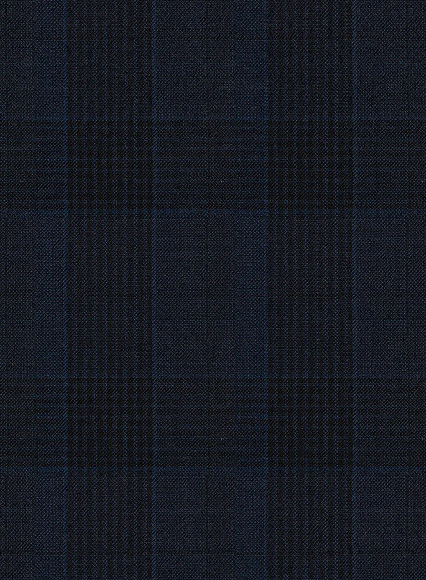 Napolean Devon Check Blue Wool Suit