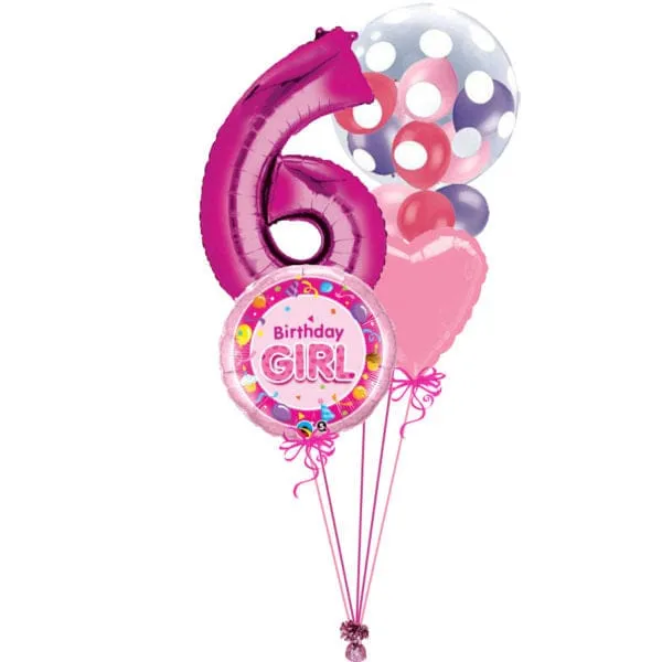 Pink Polka Dot Bubble Bunch Age 6
