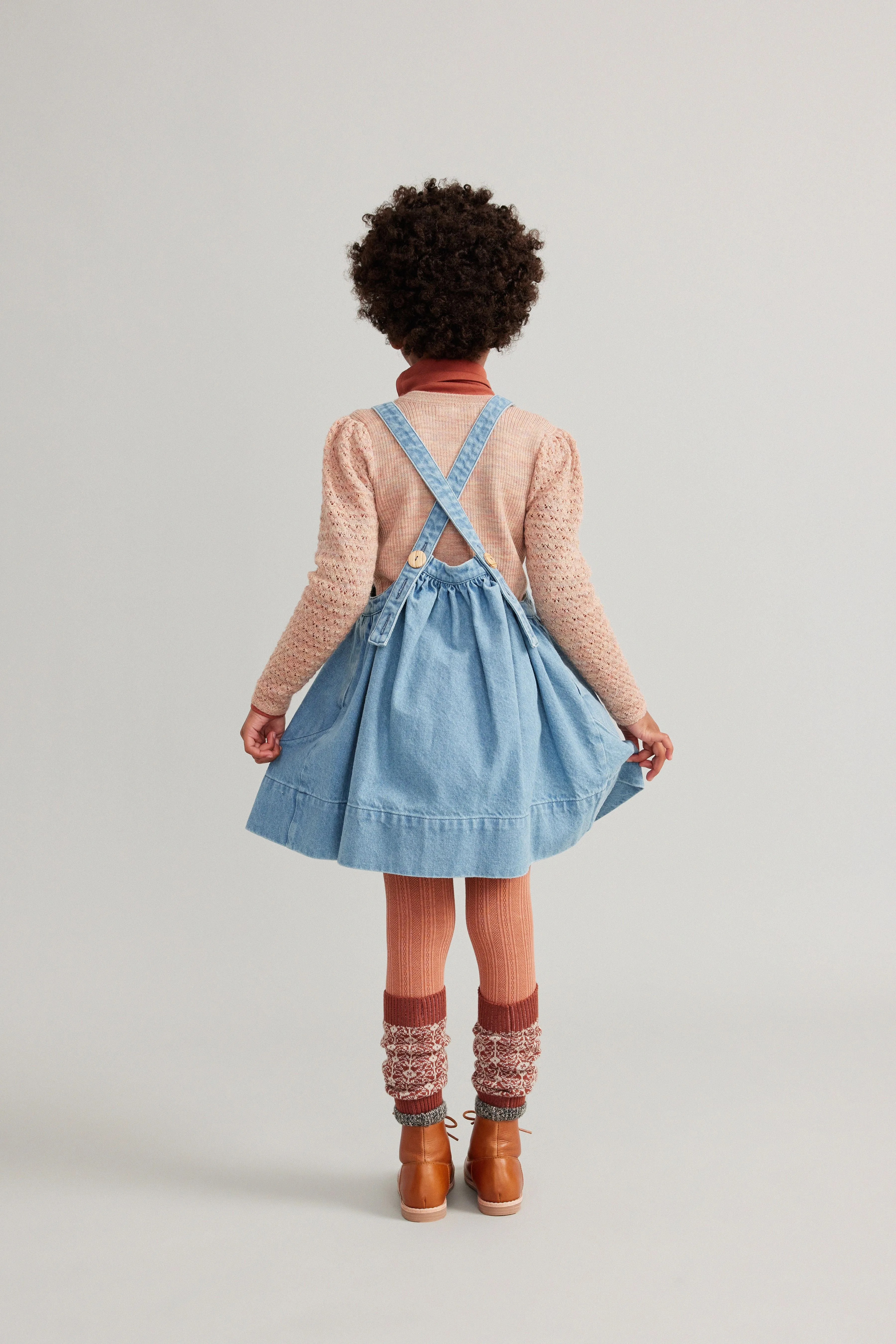 Soor Ploom Eloise Pinafore - Light Denim