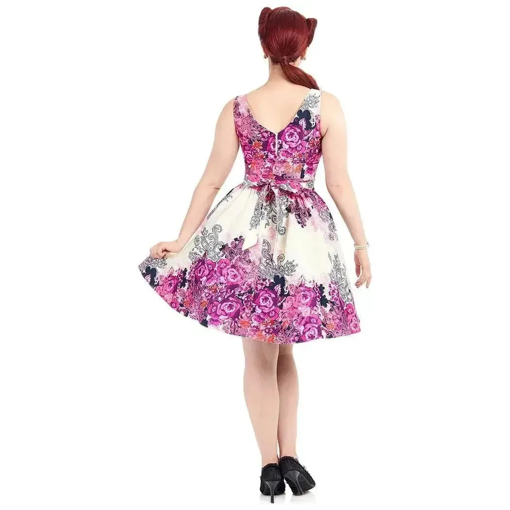 Tea Dress - Purple Collage