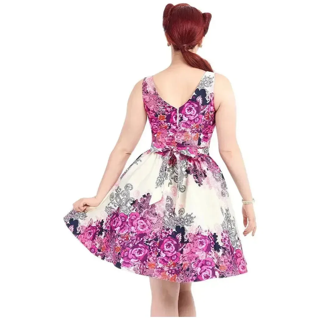 Tea Dress - Purple Collage